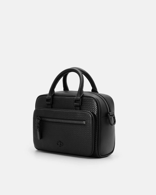 Crosby Crossbody Bag - Black Embossed