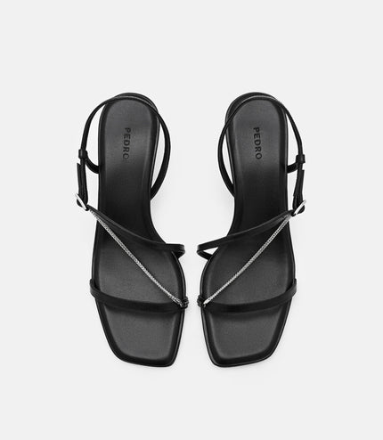 Marland Leather Heel Sandals - Black