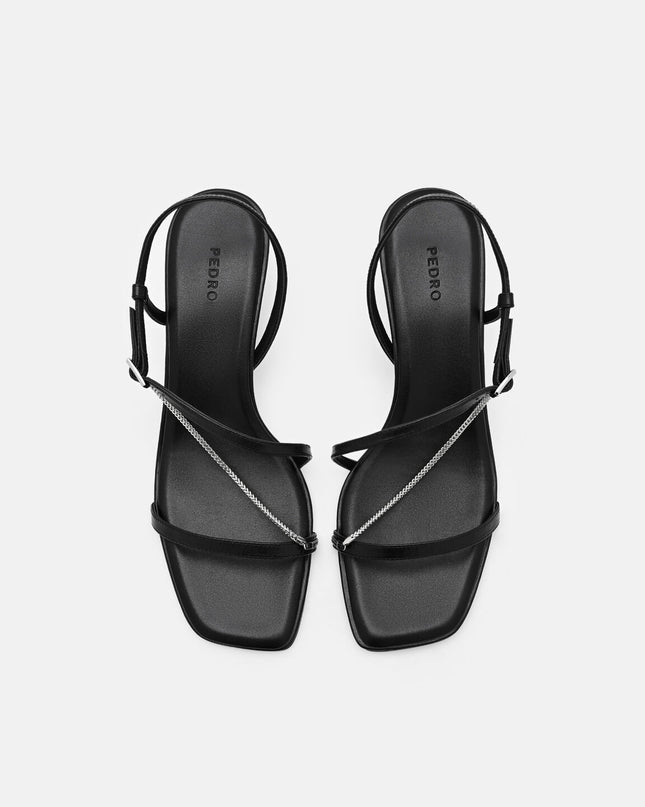 Marland Leather Heel Sandals - Black
