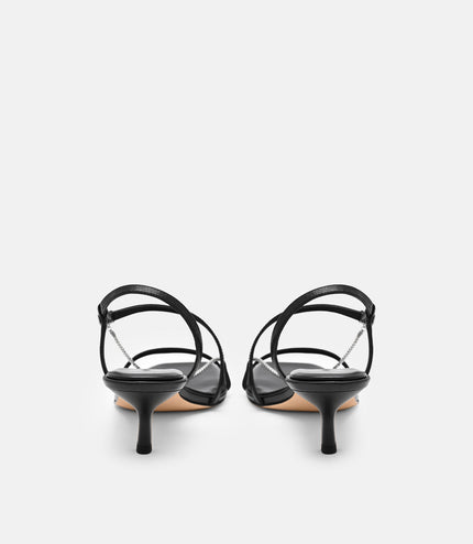 Marland Leather Heel Sandals - Black