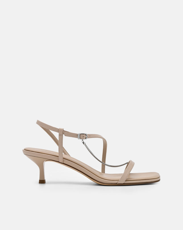 Marland Leather Heel Sandals - Nude