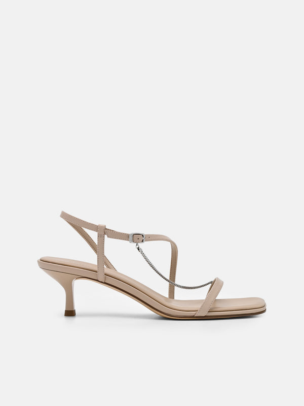 Marland Leather Heel Sandals - Nude