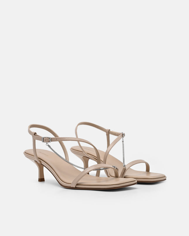 Marland Leather Heel Sandals - Nude
