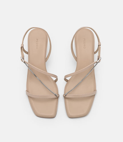 Marland Leather Heel Sandals - Nude