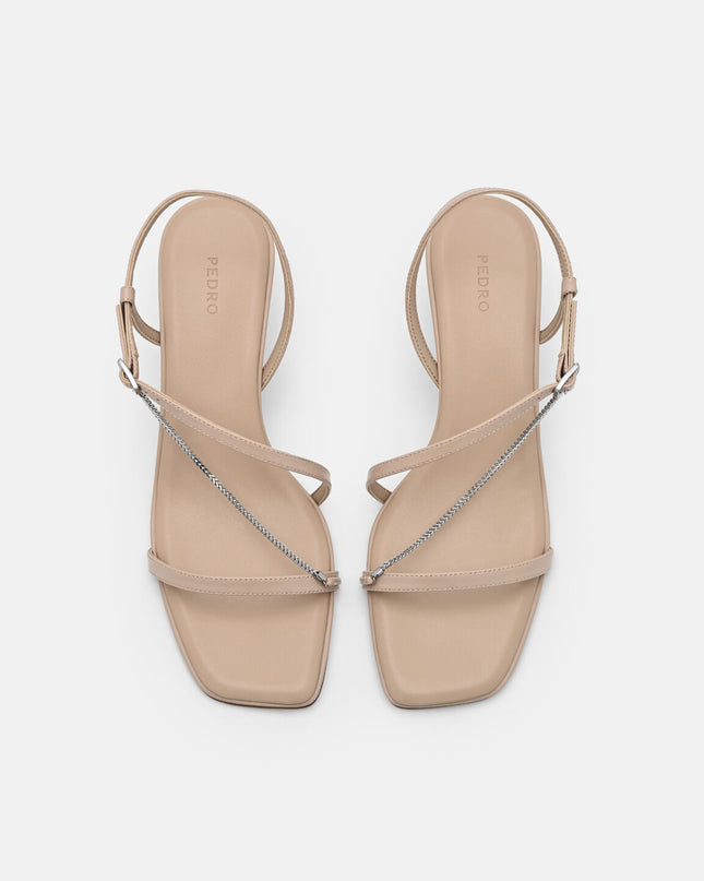 Marland Leather Heel Sandals - Nude