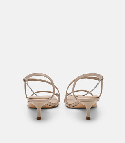 Marland Leather Heel Sandals - Nude