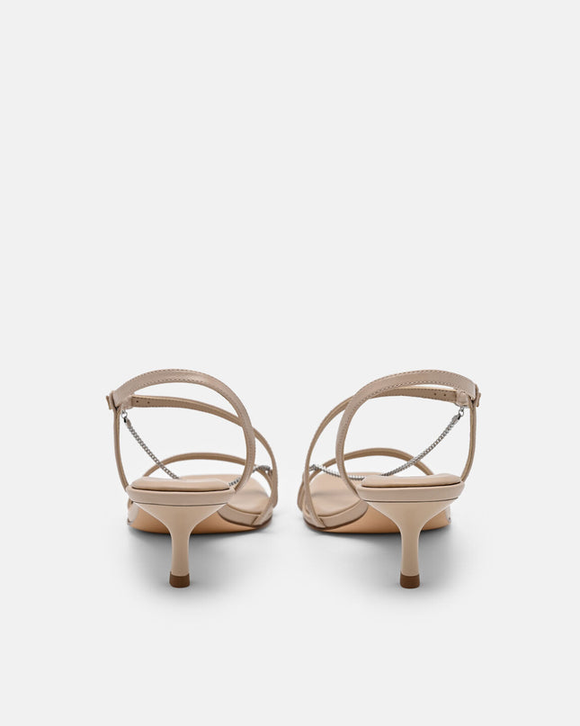 Marland Leather Heel Sandals - Nude