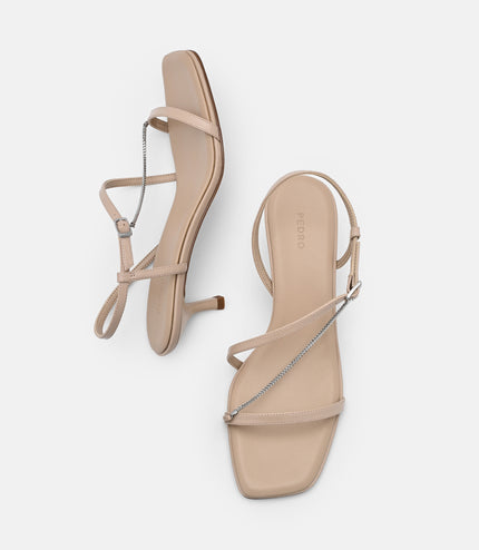 Marland Leather Heel Sandals - Nude