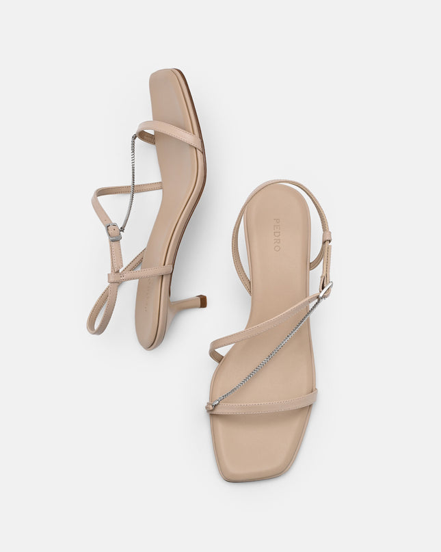 Marland Leather Heel Sandals - Nude