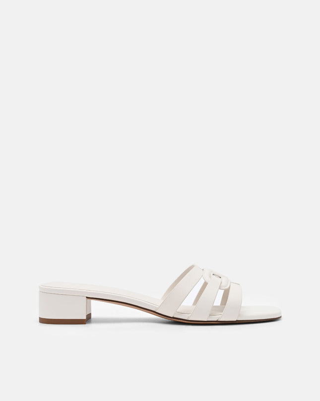 Carmel Leather Heel Sandals - Chalk