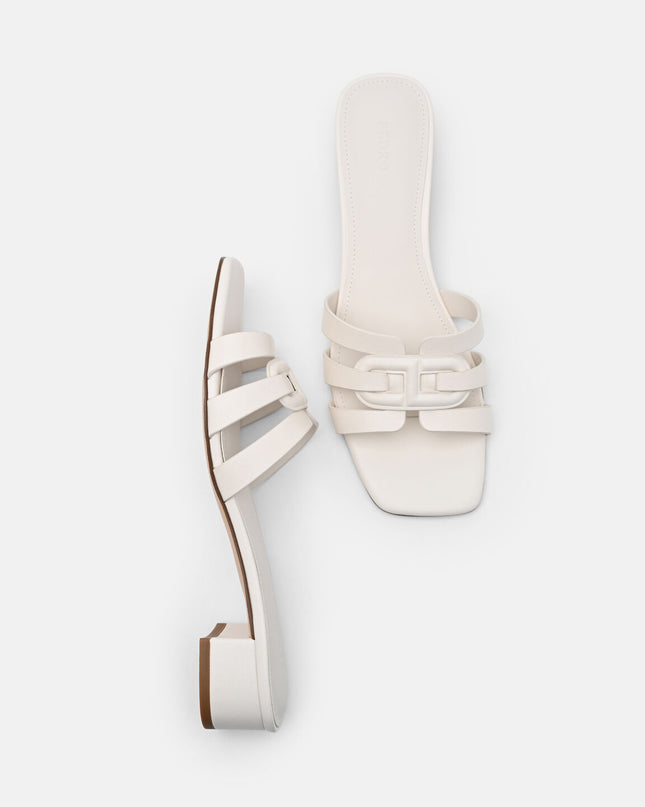 Carmel Leather Heel Sandals - Chalk