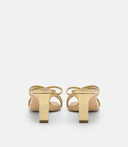 Sydney Leather Heel Sandals - Gold