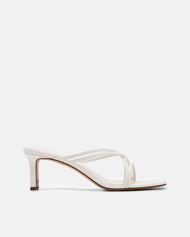 Sydney Leather Heel Sandals - Chalk