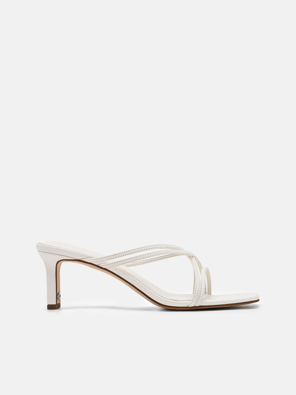 Sydney Leather Heel Sandals - Chalk