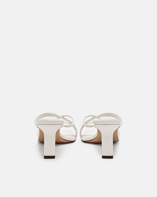 Sydney Leather Heel Sandals - Chalk