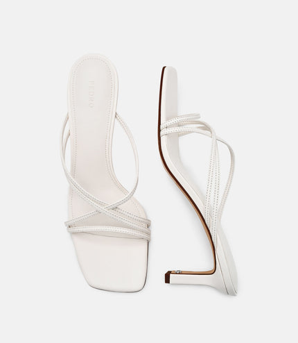 Sydney Leather Heel Sandals - Chalk