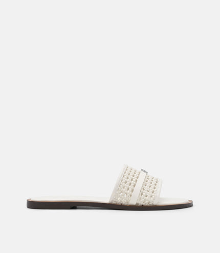 Sadie Woven Slide Sandals - Chalk Weave