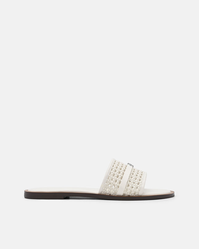 Sadie Woven Slide Sandals - Chalk Weave