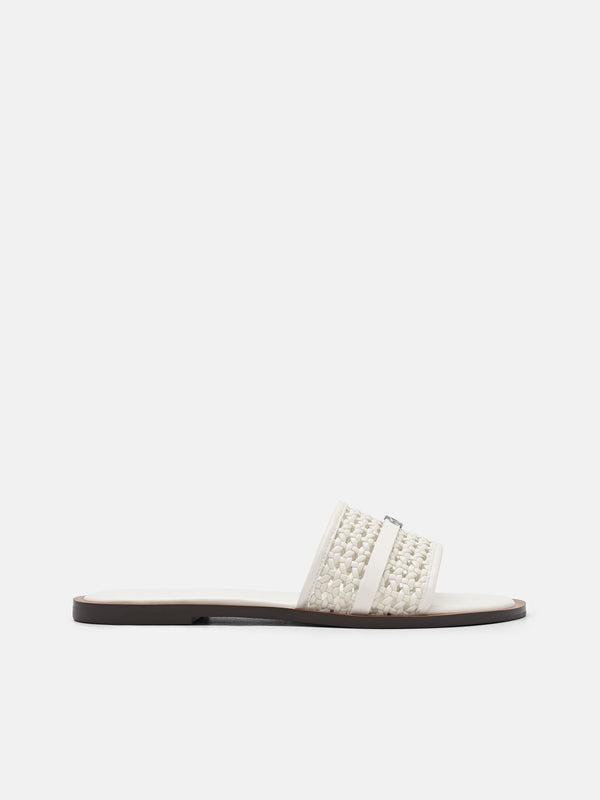 Sadie Woven Slide Sandals - Chalk Weave