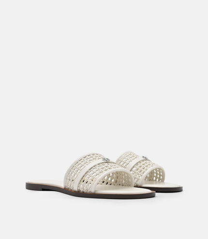 Sadie Woven Slide Sandals - Chalk Weave