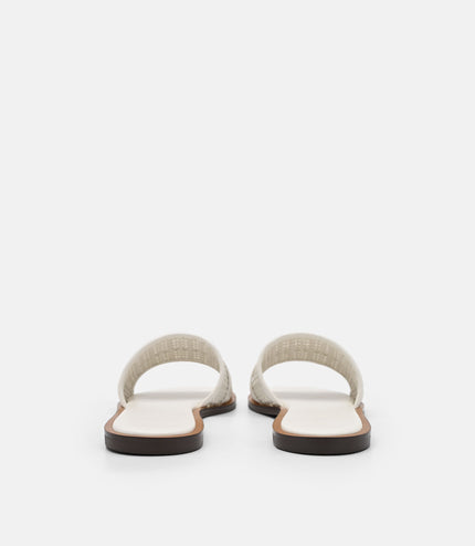 Sadie Woven Slide Sandals - Chalk Weave