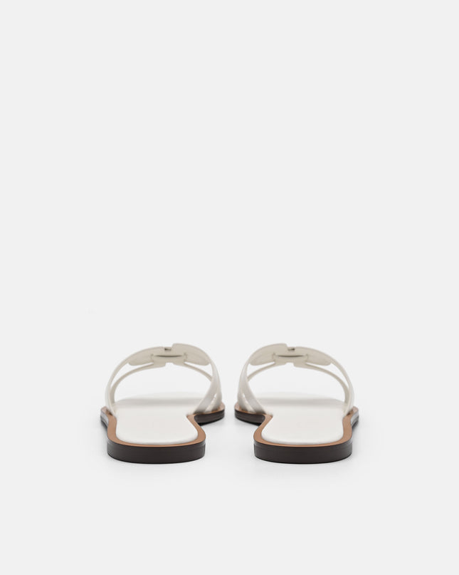Carmel Leather Slide Sandals - Chalk