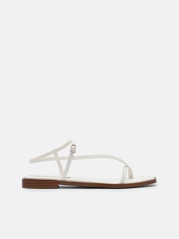 Ashby Leather Strappy Sandals - Chalk