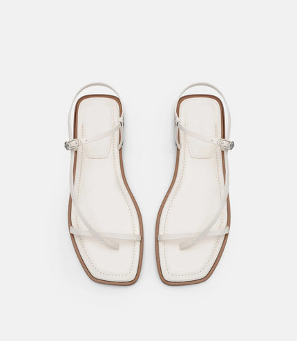 Ashby Leather Strappy Sandals - Chalk