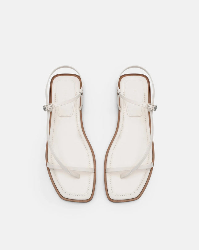 Ashby Leather Strappy Sandals - Chalk
