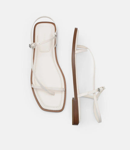 Ashby Leather Strappy Sandals - Chalk