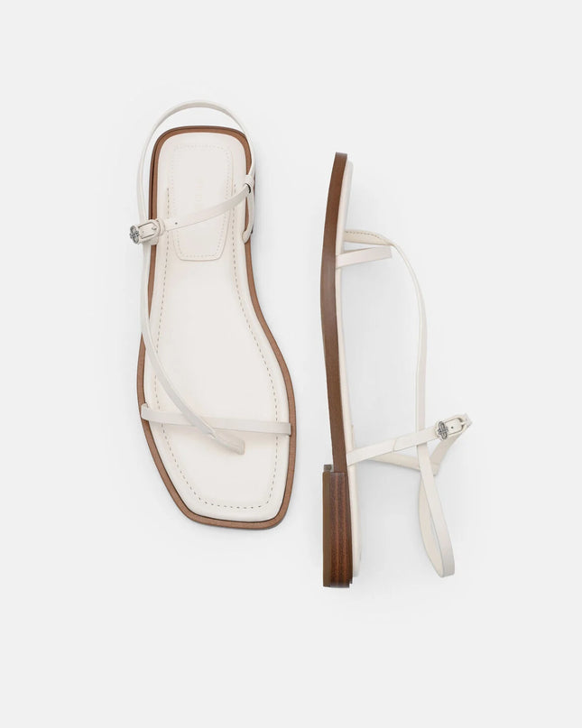 Ashby Leather Strappy Sandals - Chalk