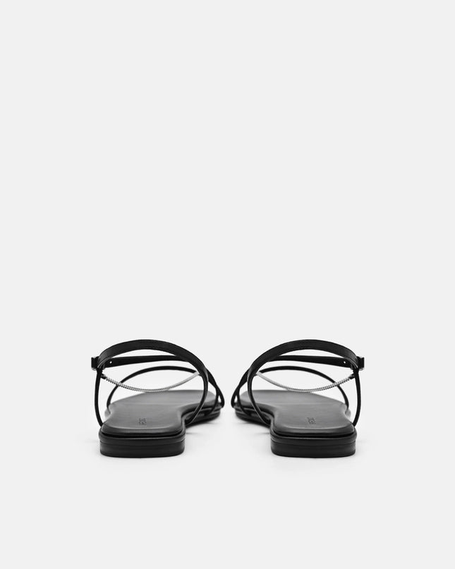 Marland Leather Ankle Strap Sandals - Black