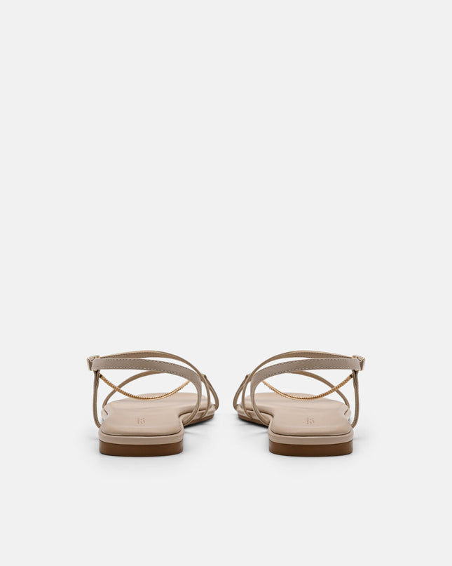 Marland Leather Ankle Strap Sandals - Nude