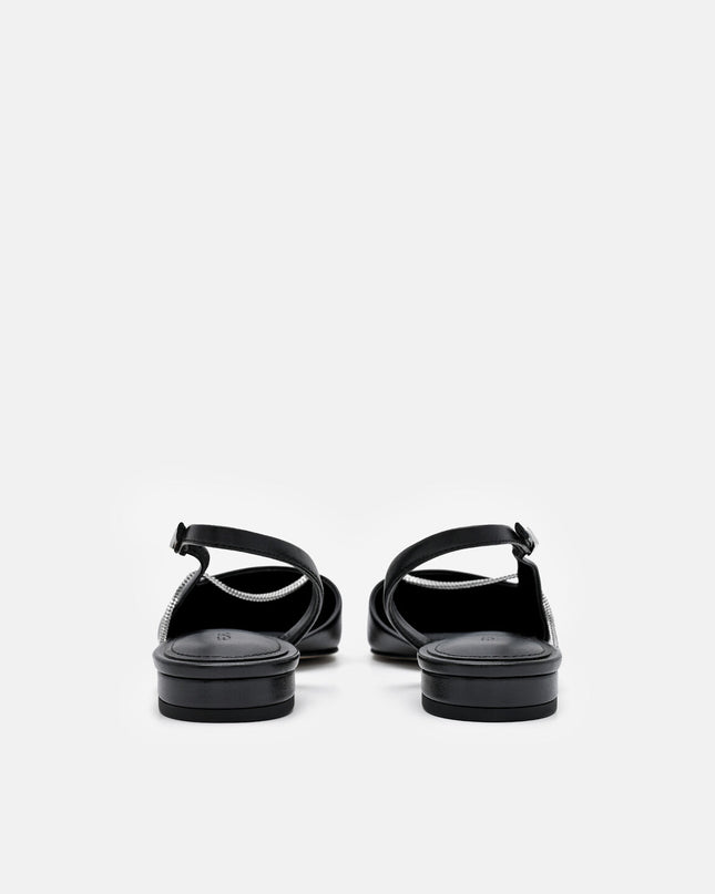 Marland Leather Ballerina Flats - Black