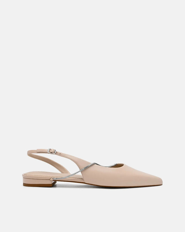 Marland Leather Ballerina Flats - Nude