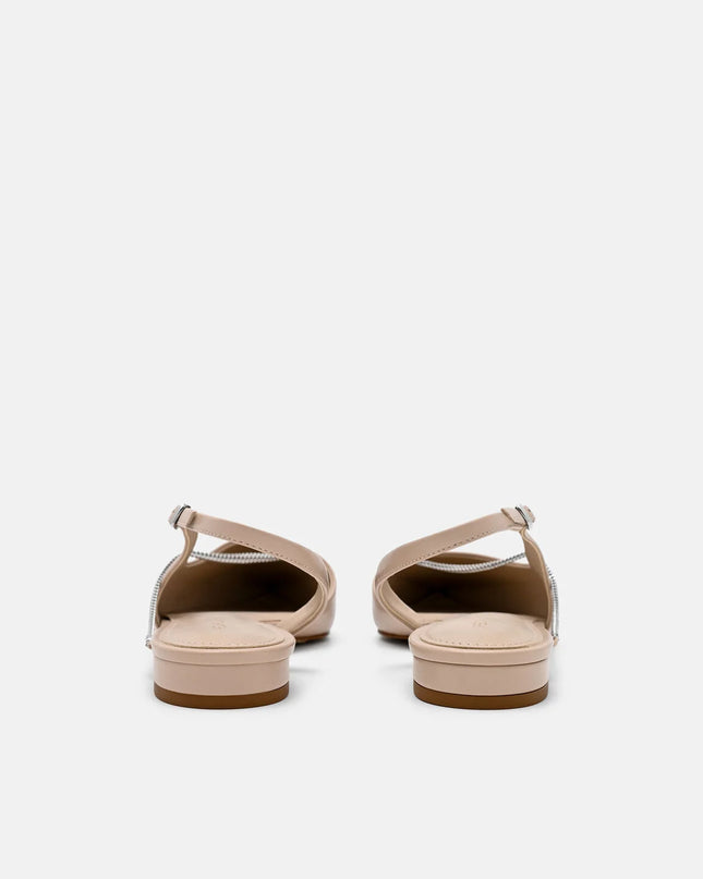 Marland Leather Ballerina Flats - Nude