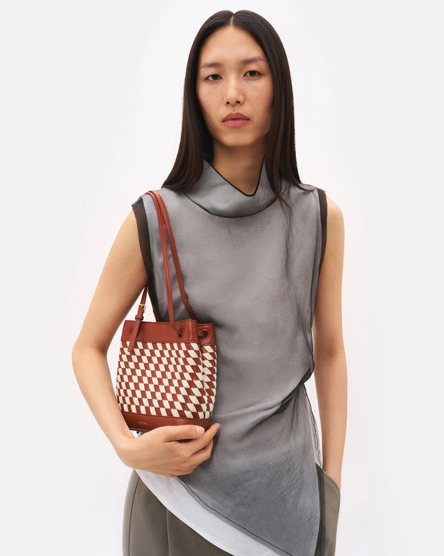Loli Woven Bucket Bag - Multi Weave