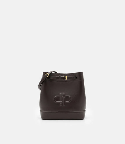 Loli Leather Bucket Bag - Dark Brown