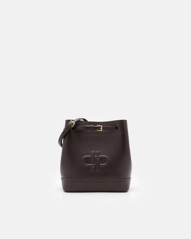 Loli Leather Bucket Bag - Dark Brown