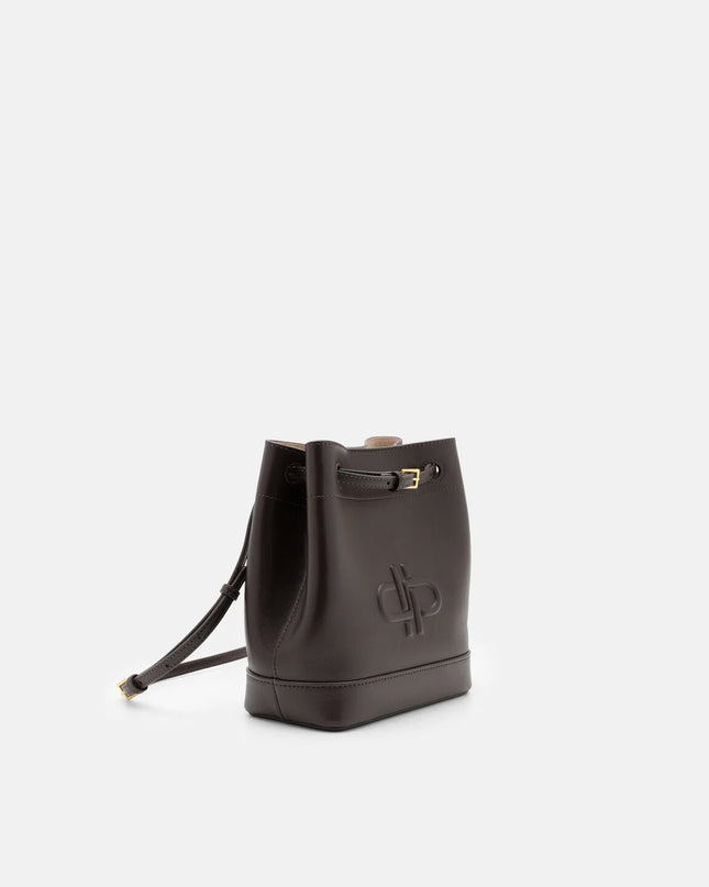 Loli Leather Bucket Bag - Dark Brown