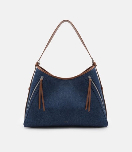Kristen Denim Hobo Bag - Blue Denim