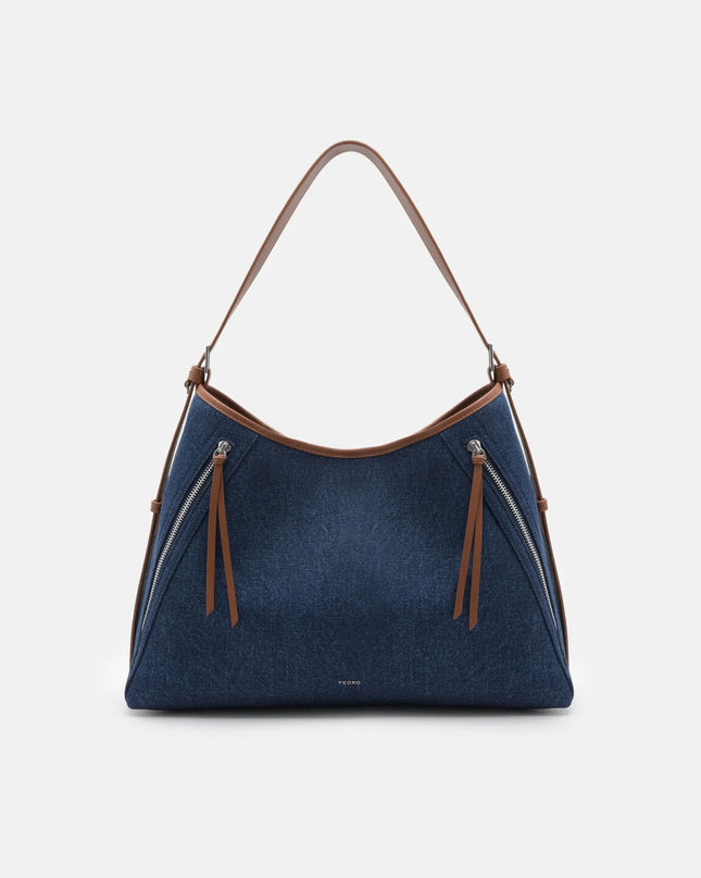 Kristen Denim Hobo Bag - Blue Denim