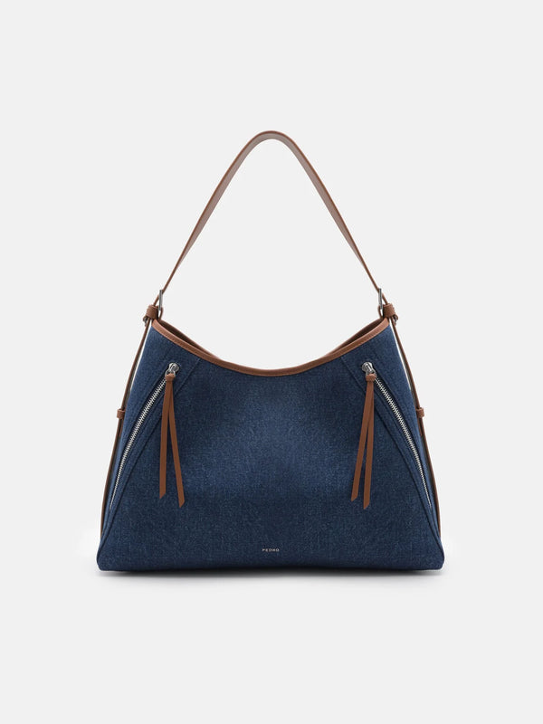 Kristen Denim Hobo Bag - Blue Denim