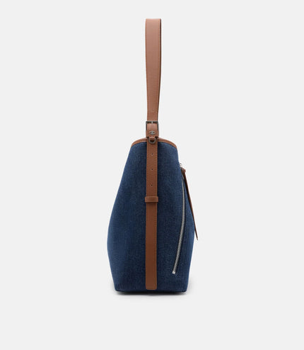 Kristen Denim Hobo Bag - Blue Denim