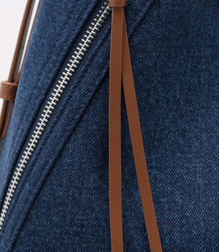 Kristen Denim Hobo Bag - Blue Denim
