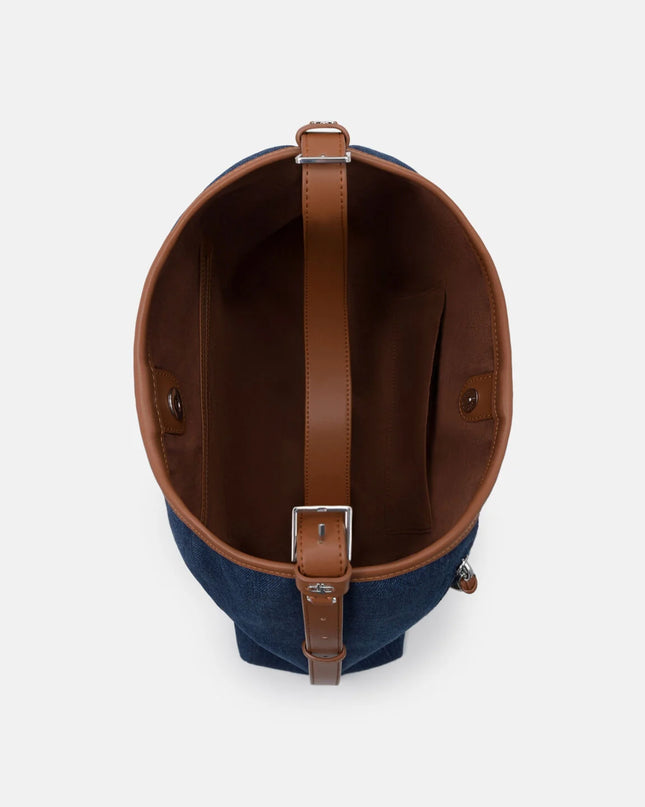 Kristen Denim Hobo Bag - Blue Denim