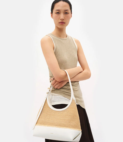Saskia Raffia Hobo Bag - Natural Raffia