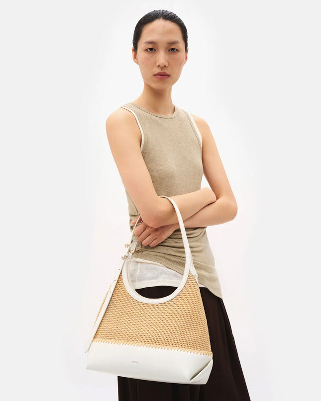 Saskia Raffia Hobo Bag - Natural Raffia