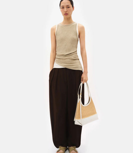 Saskia Raffia Hobo Bag - Natural Raffia
