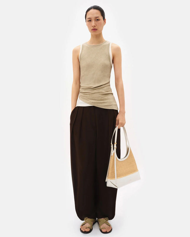 Saskia Raffia Hobo Bag - Natural Raffia